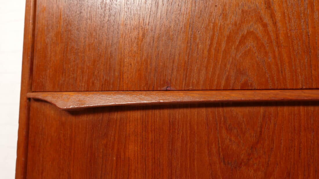 Vintage Deense Ladekast Teak 6 Lades 106 Cm