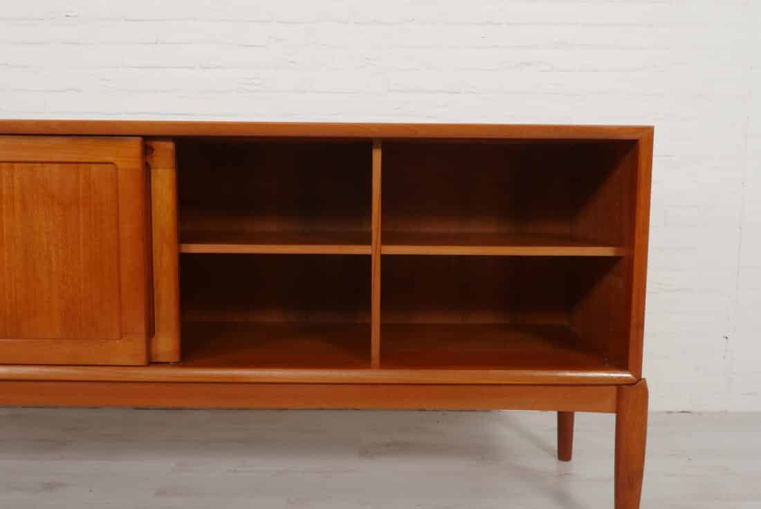 Vintage Dressoir Teak Bramin H W Klein 190 Cm