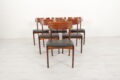 Set Of 6 Dining Chairs Rosewood Black Skai