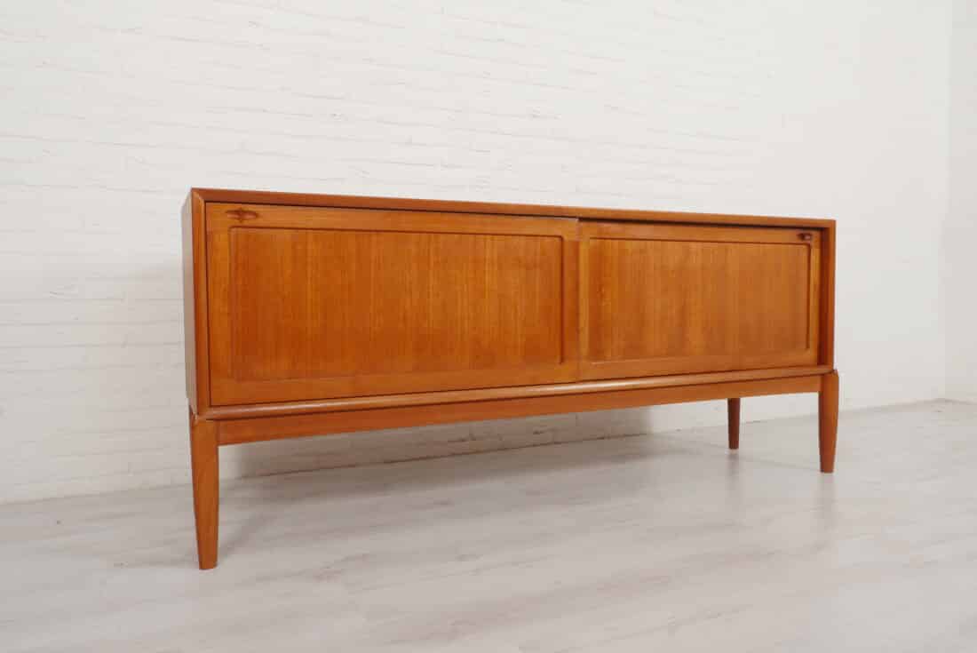 Vintage Dressoir Teak Bramin H W Klein 190 Cm