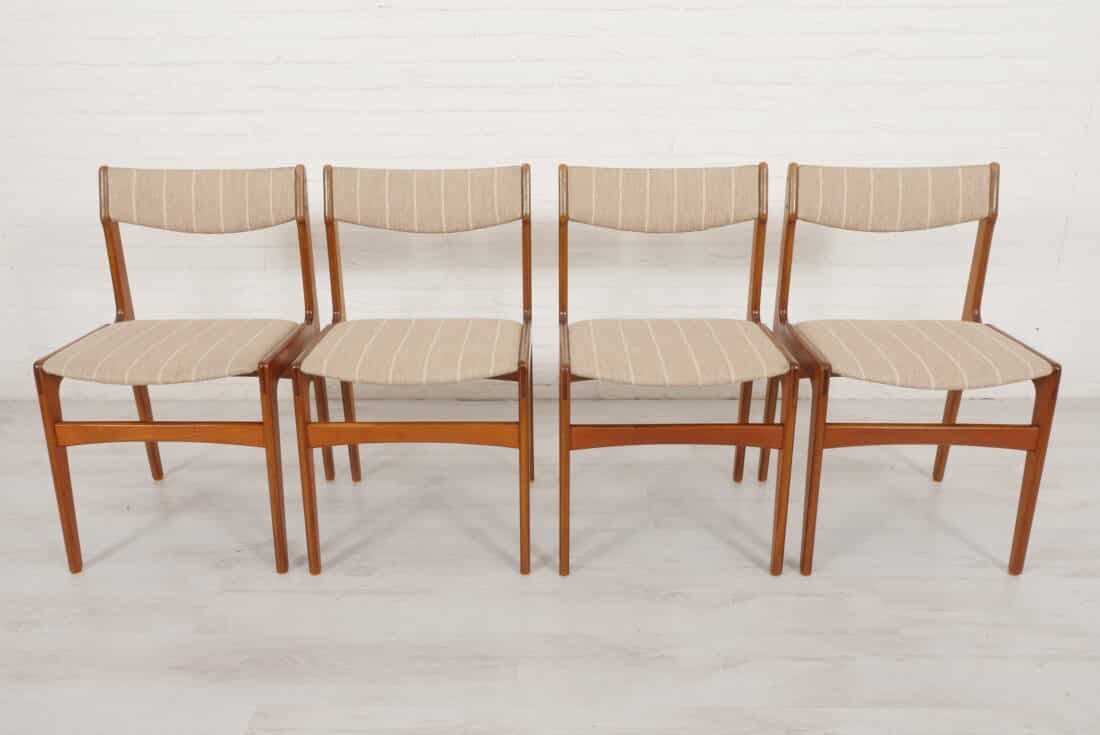 Trp Post Container Data Trp Post Id 18052 4 X Dining Chairs Erik Buch Teak Stripe Beige Trp Post Container