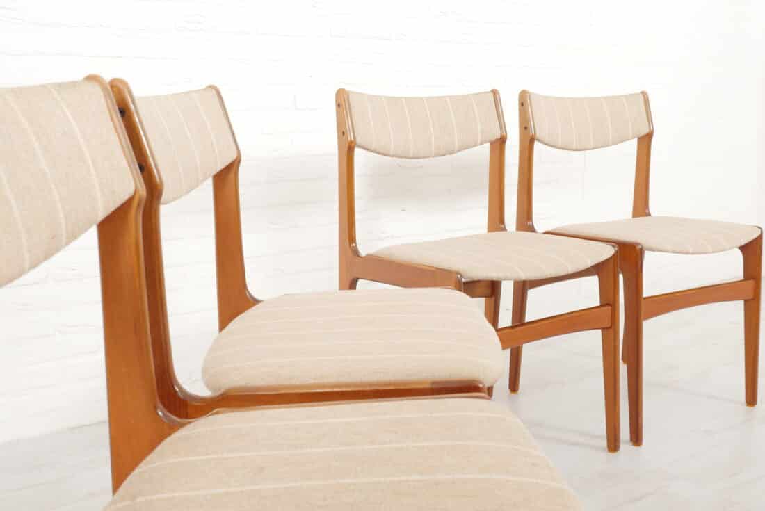 Trp Post Container Data Trp Post Id 18052 4 X Dining Chairs Erik Buch Teak Stripe Beige Trp Post Container