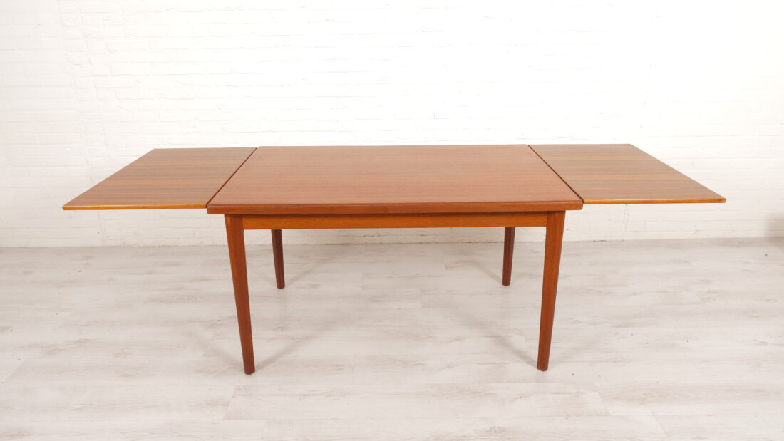 Vintage Eettafel Uitschuifbaar Teak 130 Cm