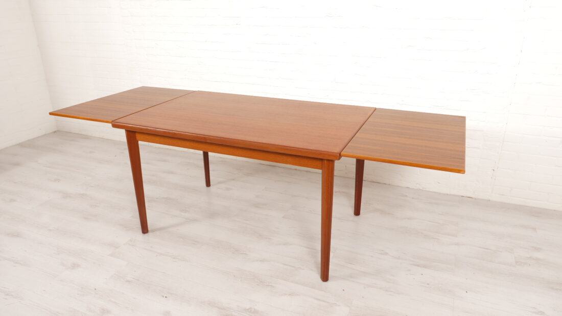 Vintage Eettafel Uitschuifbaar Teak 130 Cm