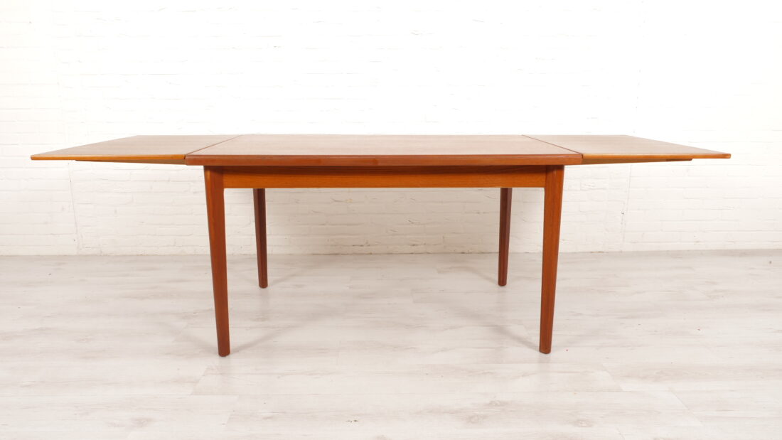 Vintage Eettafel Uitschuifbaar Teak 130 Cm