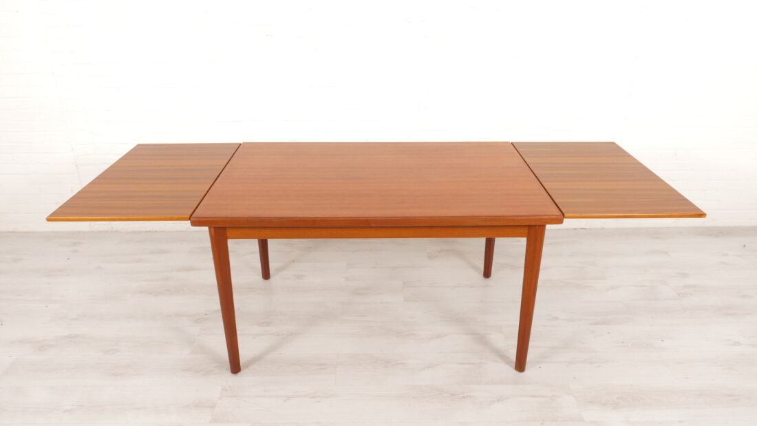 Vintage Eettafel Uitschuifbaar Teak 130 Cm