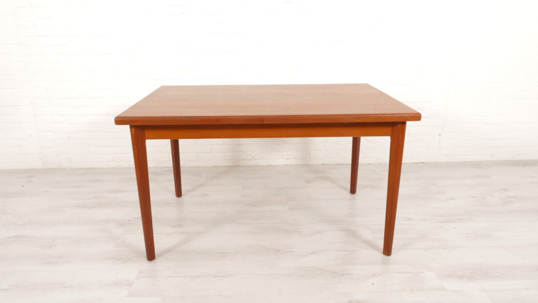 Vintage Eettafel Uitschuifbaar Teak 130 Cm