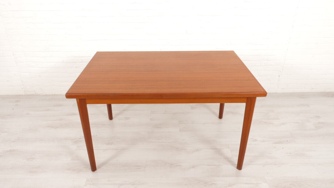 Vintage Eettafel Uitschuifbaar Teak 130 Cm