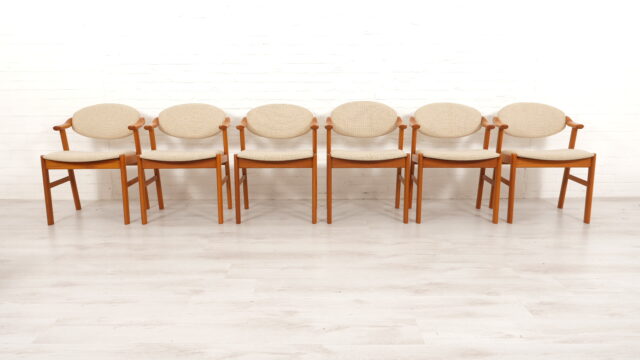 Set Van 6 Eetkamerstoelen Vintage Schou Andersen