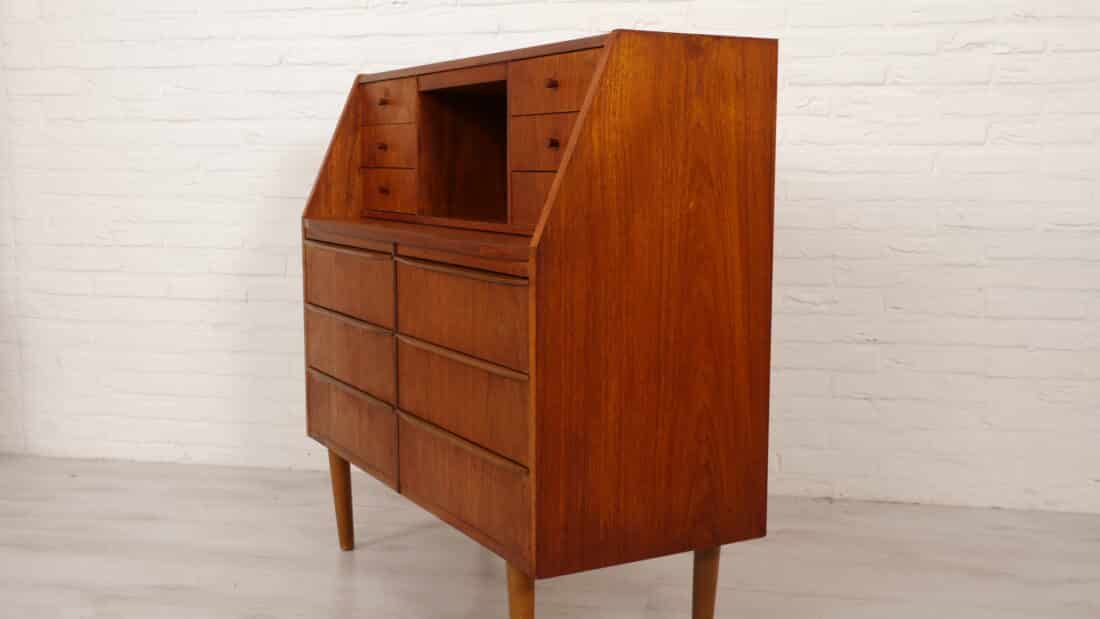 Vintage Secretaire Teak 100 Cm