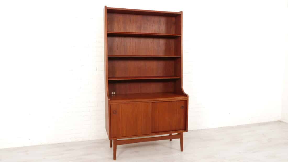 Vintage Highboard Boekenkast Teak Johannes Sorth