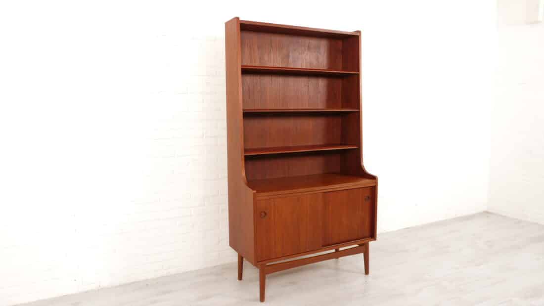 Vintage Highboard Boekenkast Teak Johannes Sorth