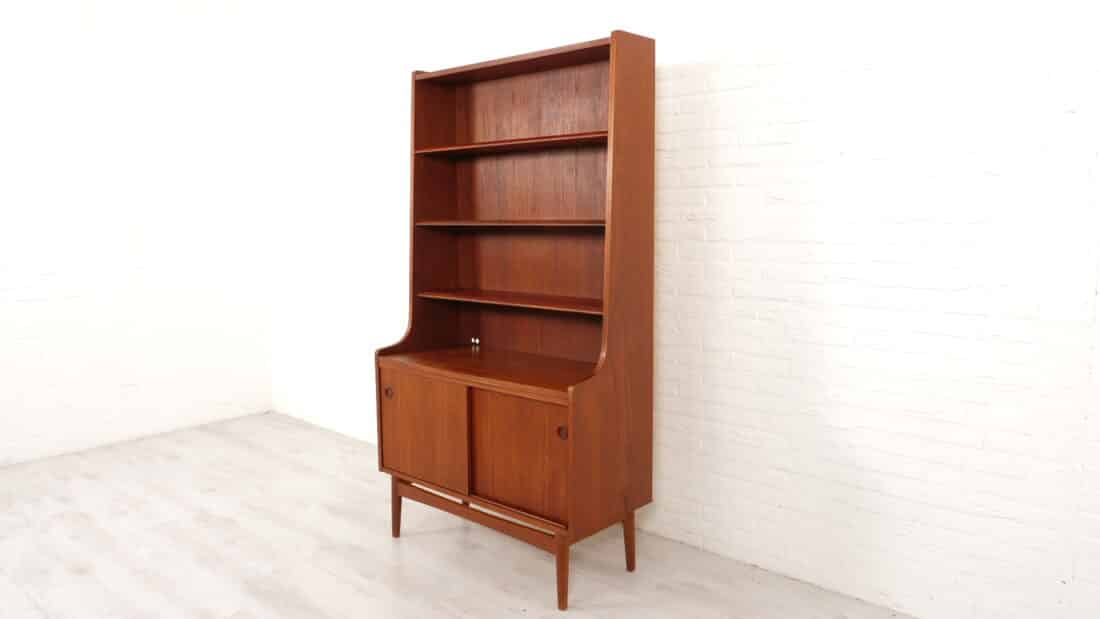 Vintage Highboard Boekenkast Teak Johannes Sorth