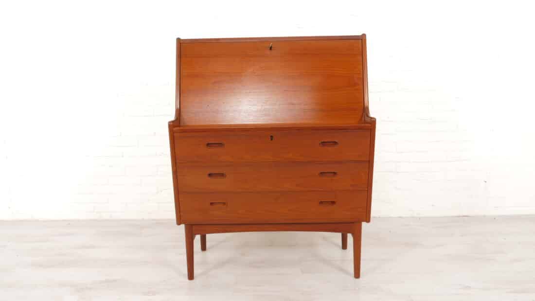 Vintage Secretaire Arne Wahl Iversen Teak 85 Cm