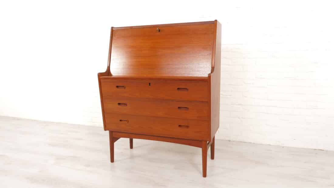 Vintage Secretaire Arne Wahl Iversen Teak 85 Cm