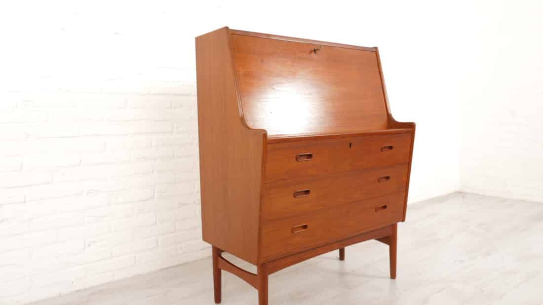 Vintage Secretaire Arne Wahl Iversen Teak 85 Cm