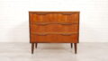 Vintage Deense Ladekast Teak 3 Lades