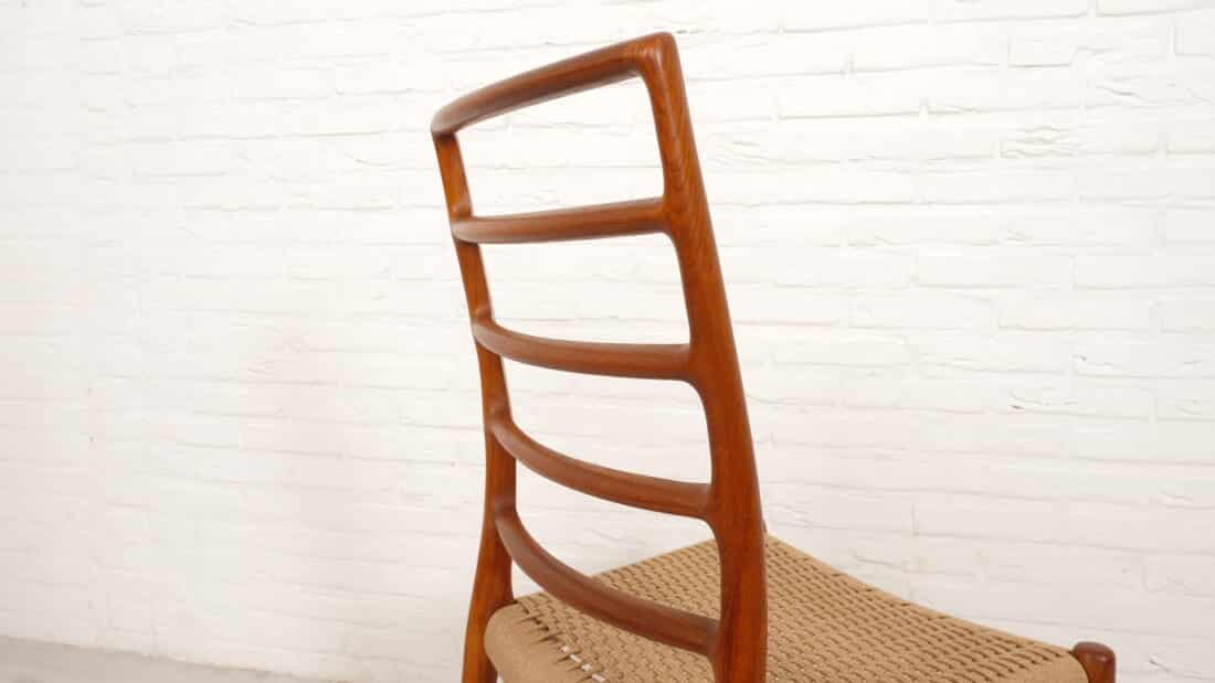 6 X Vintage Eetkamerstoelen Niels Otto Mller Model 82 Papercord Teak