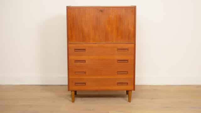 Vintage Secretaire Danish Design Teak 76 Cm