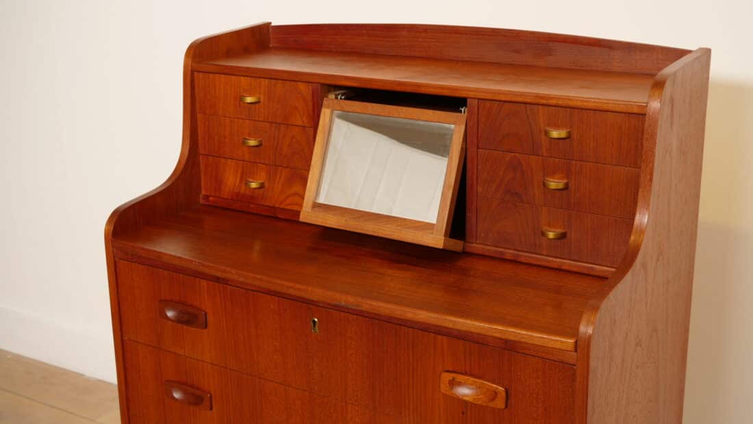 Trp Post Container Data Trp Post Id 20490 Vintage Secretaire Danish Teak With Mirror Trp Post Container