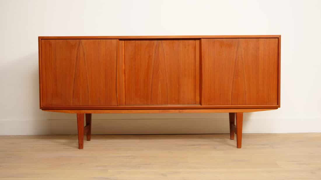 Vintage Dressoir Schuifdeuren Scandinavisch Design 165 Cm