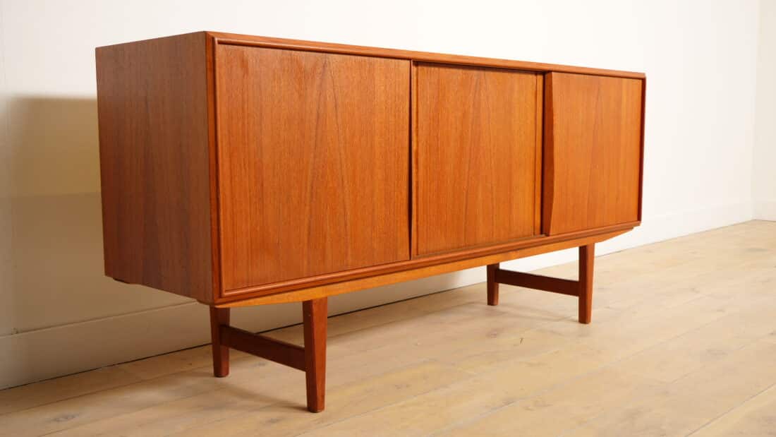 Vintage Dressoir Schuifdeuren Scandinavisch Design 165 Cm
