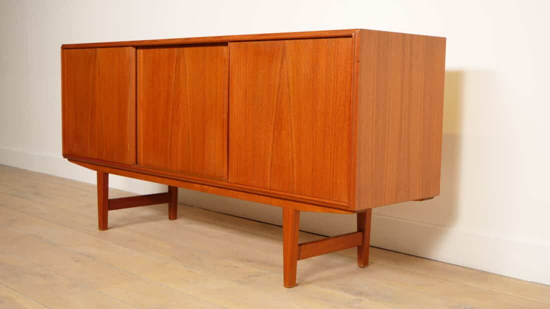 Vintage Dressoir Schuifdeuren Scandinavisch Design 165 Cm
