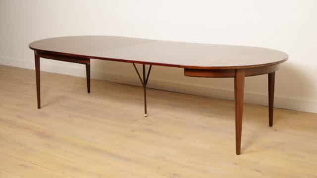 Vintage Round Dining Table Omann Jun Rosewood Extendable