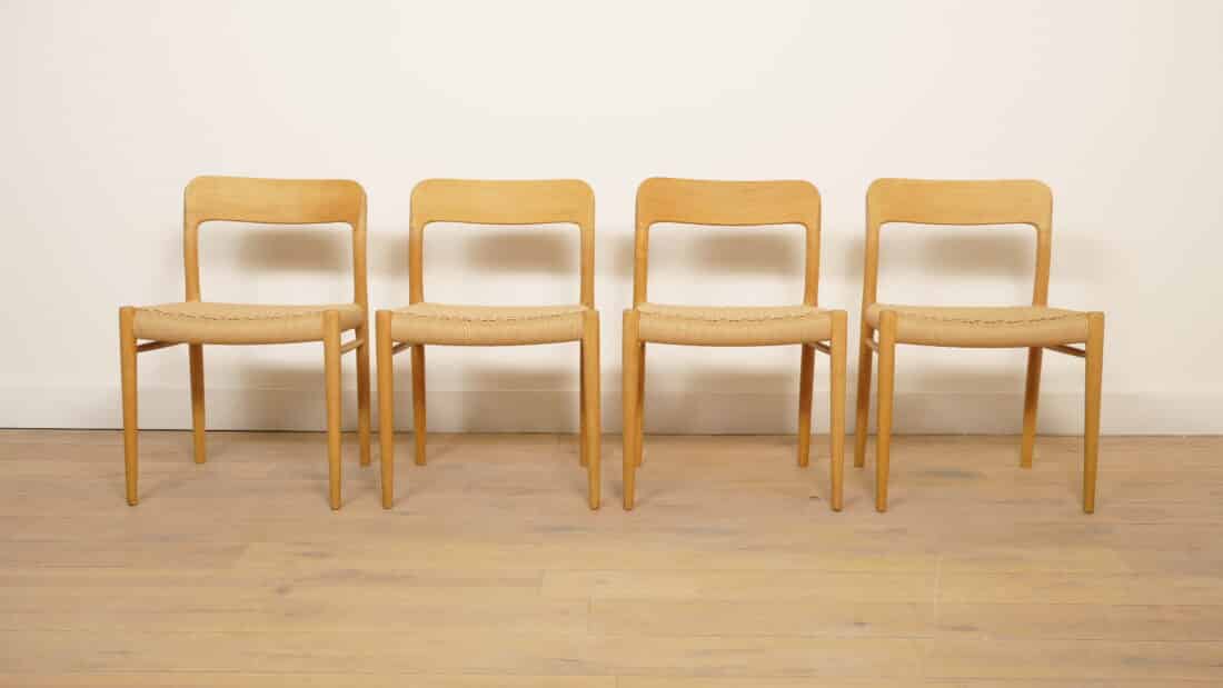 Trp Post Container Data Trp Post Id 20621 4 X Vintage Dining Chairs Niels Otto Mller Model 75 Oak Trp Post Container