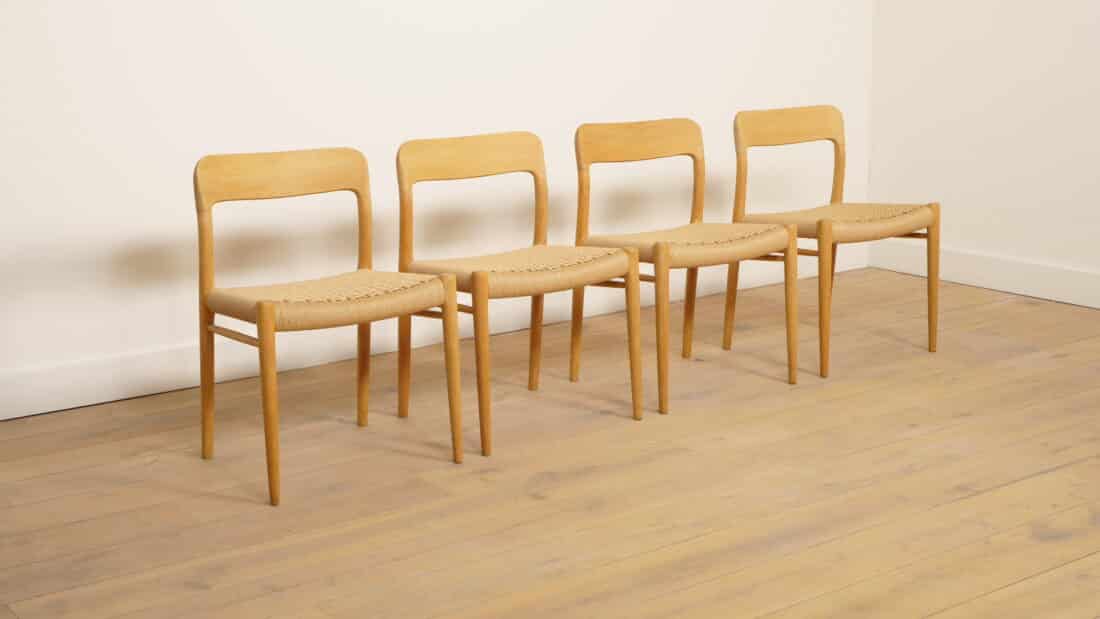 Trp Post Container Data Trp Post Id 20621 4 X Vintage Dining Chairs Niels Otto Mller Model 75 Oak Trp Post Container