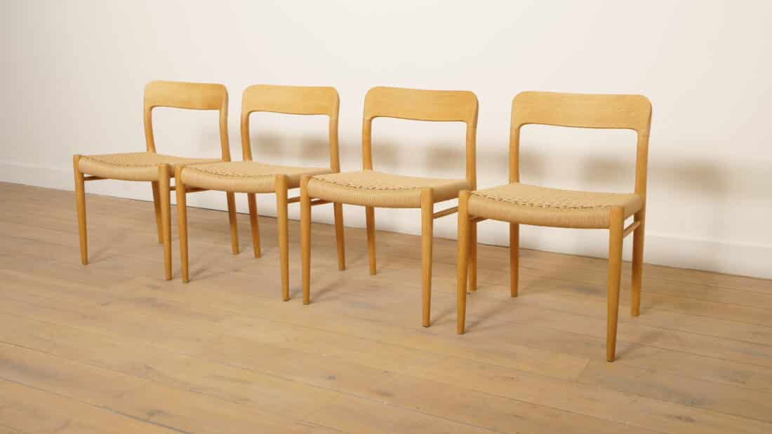 Trp Post Container Data Trp Post Id 20621 4 X Vintage Dining Chairs Niels Otto Mller Model 75 Oak Trp Post Container