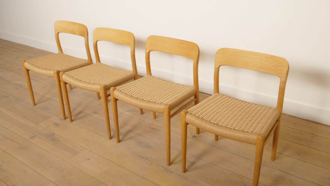 Trp Post Container Data Trp Post Id 20621 4 X Vintage Dining Chairs Niels Otto Mller Model 75 Oak Trp Post Container