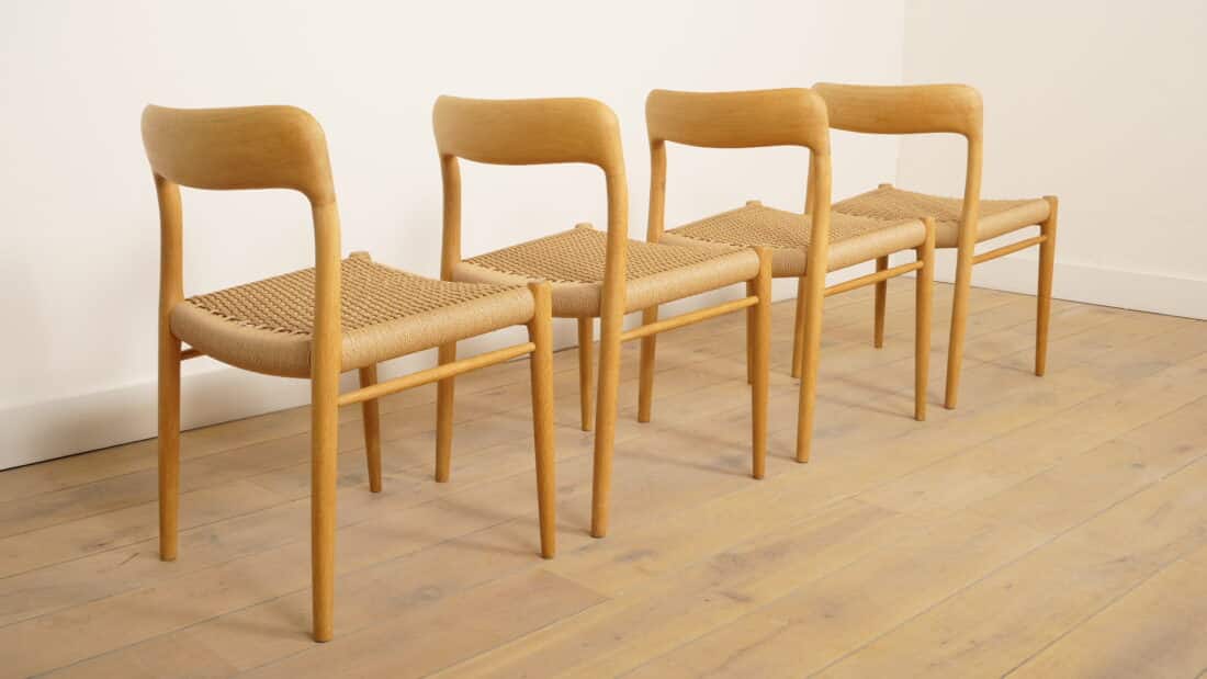 Trp Post Container Data Trp Post Id 20621 4 X Vintage Dining Chairs Niels Otto Mller Model 75 Oak Trp Post Container