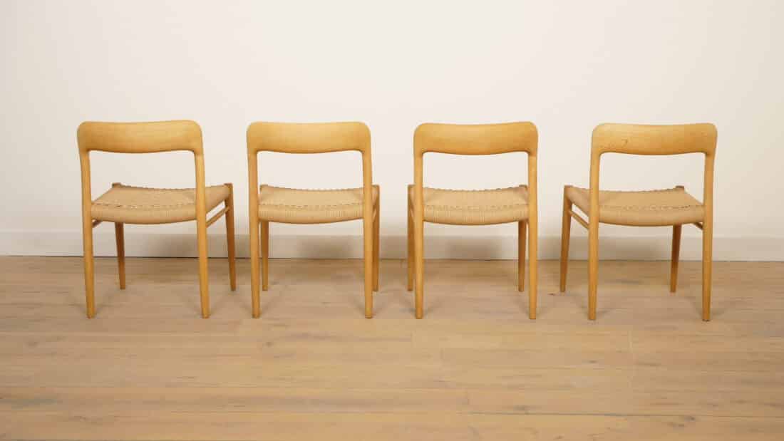 Trp Post Container Data Trp Post Id 20621 4 X Vintage Dining Chairs Niels Otto Mller Model 75 Oak Trp Post Container
