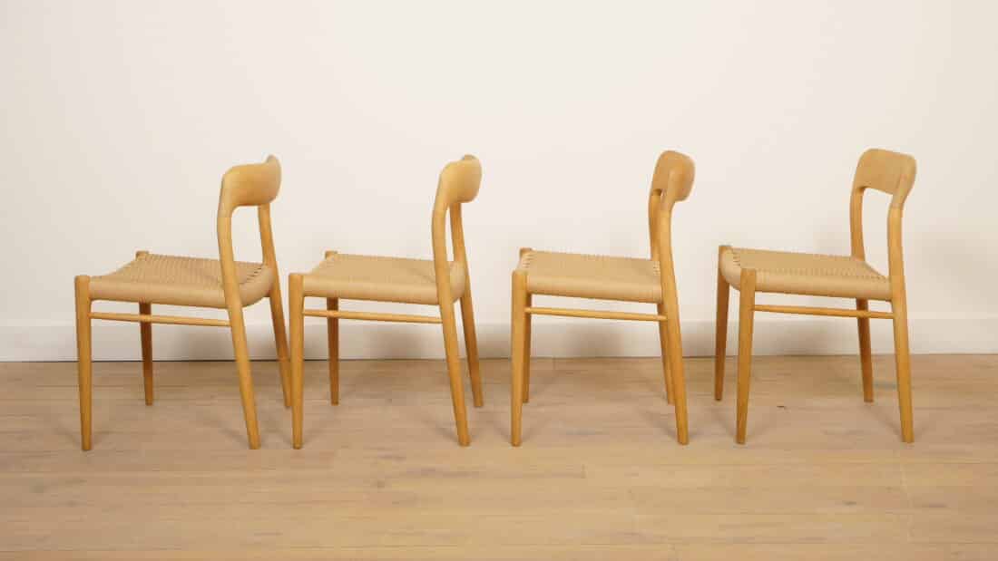 Trp Post Container Data Trp Post Id 20621 4 X Vintage Dining Chairs Niels Otto Mller Model 75 Oak Trp Post Container