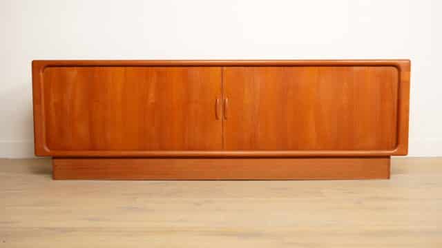 Vintage Sideboard 220 Cm Dyrlund 1960s Tambourdeurtjes