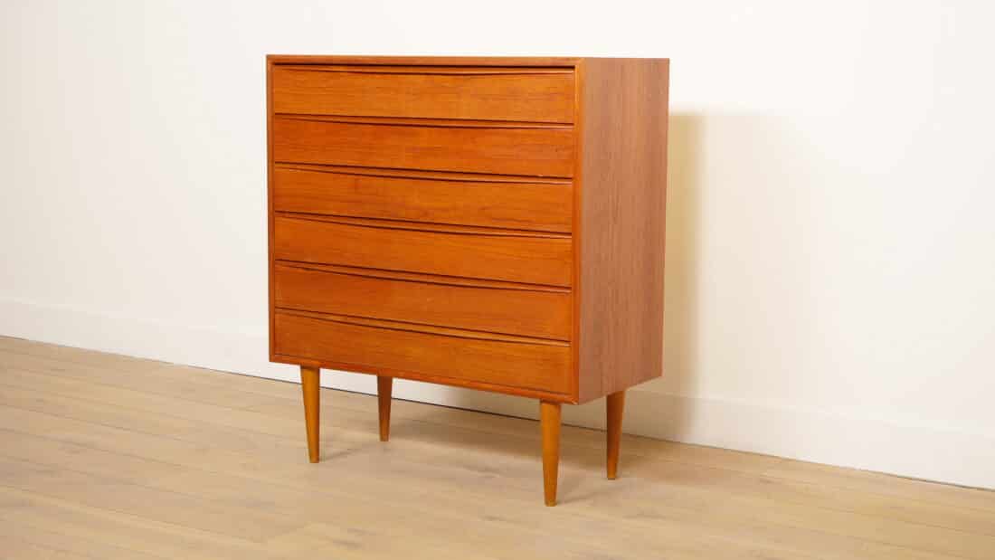 Vintage Sideboard 220 Cm Dyrlund 1960s Tambourdeurtjes