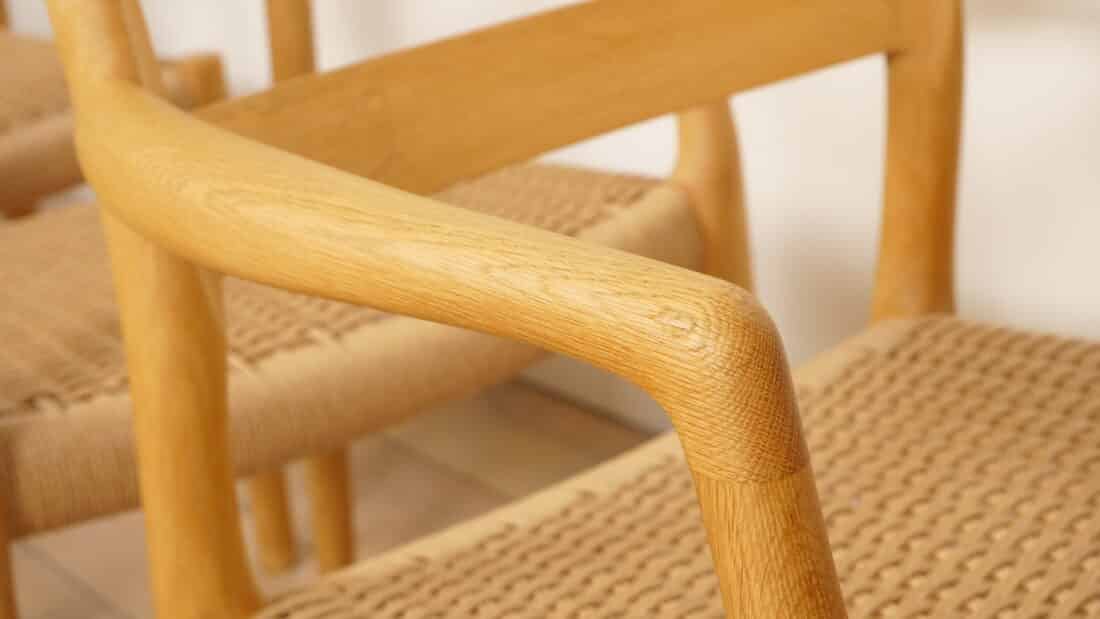 6 X Eetkamerstoelen Niels Otto Mller Model 84 Amp 67 Eiken Gerestaureerd