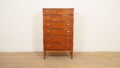 Vintage ladekast | 6 lades | Deens design | Ronde voorkant