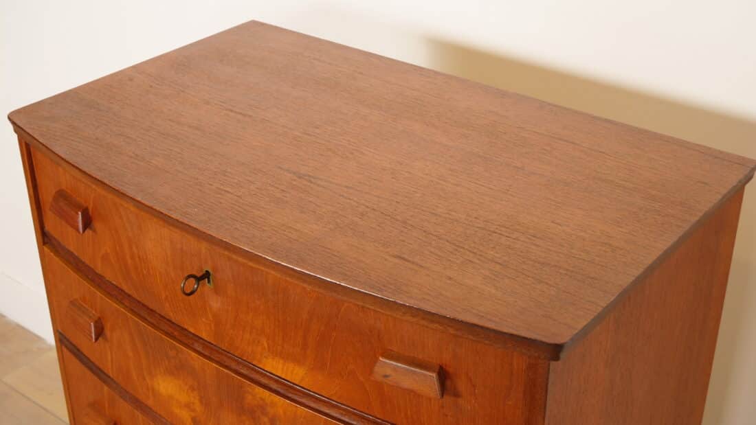 Vintage Ladekast 6 Lades Deens Design Ronde Voorkant