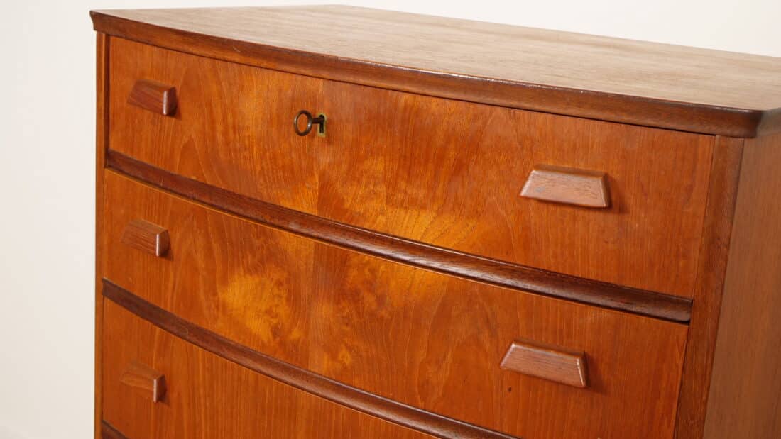 Vintage Ladekast 6 Lades Deens Design Ronde Voorkant