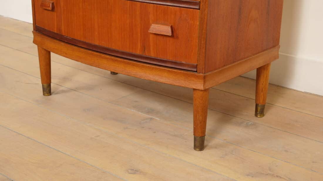 Vintage Ladekast 6 Lades Deens Design Ronde Voorkant