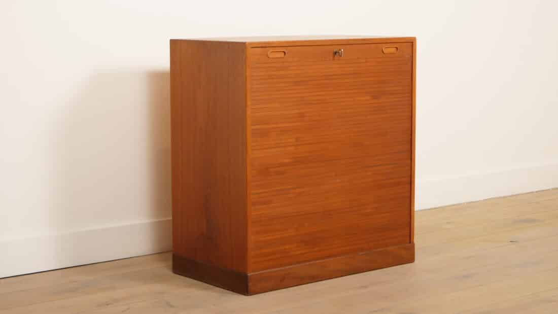 Vintage Archiefkast Kantoorkast Roldeur Lades