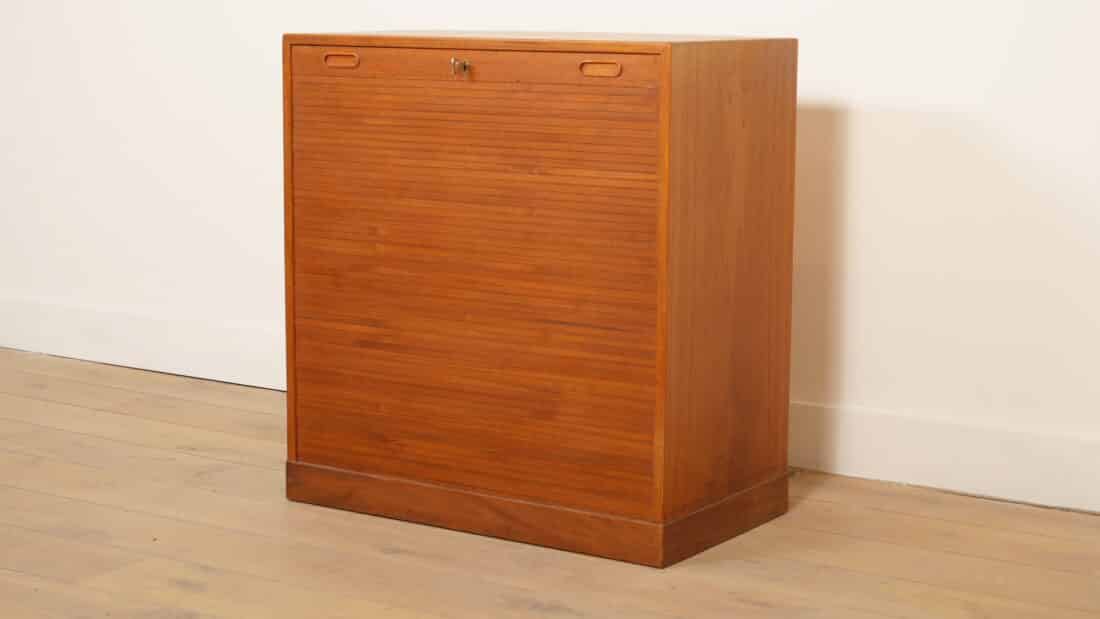 Vintage Archiefkast Kantoorkast Roldeur Lades