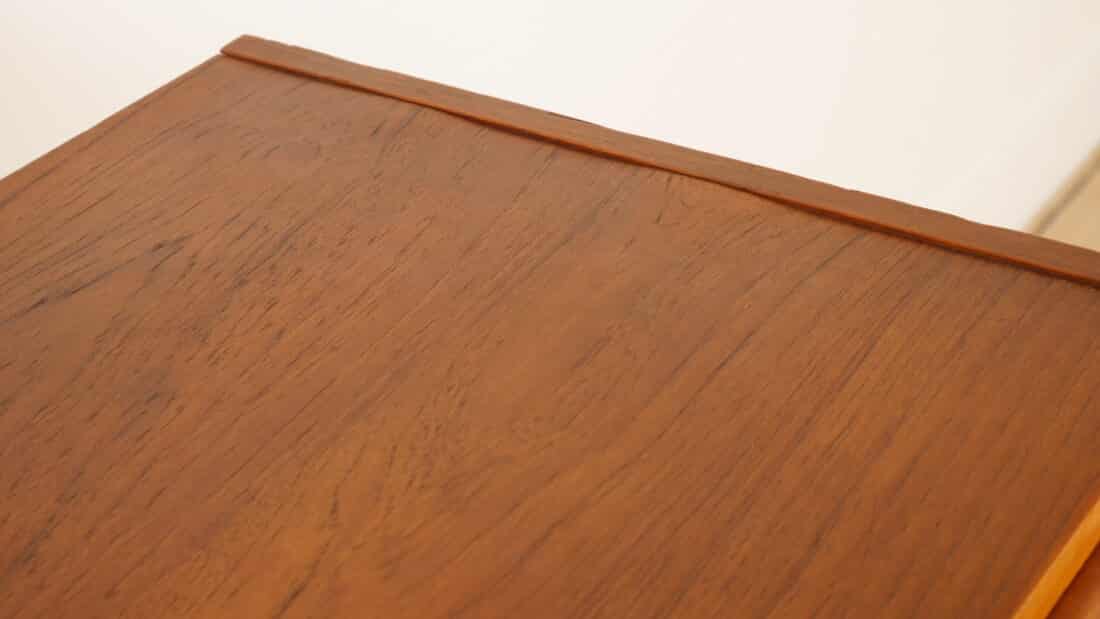 Vintage Deense Ladekast Teak 6 Lades 103 Cm