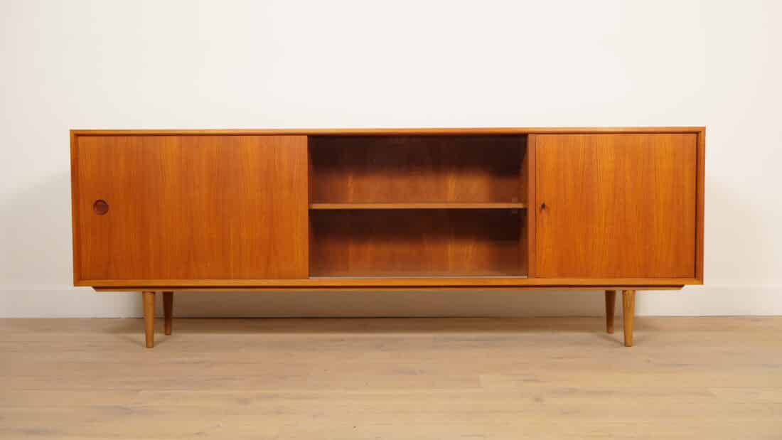 Vintage Dressoir Japandi Glazen Schuifdeur Tv Meubel 220 Cm