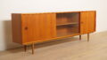Vintage dressoir | Japandi | Glazen schuifdeur | TV meubel | 220 cm