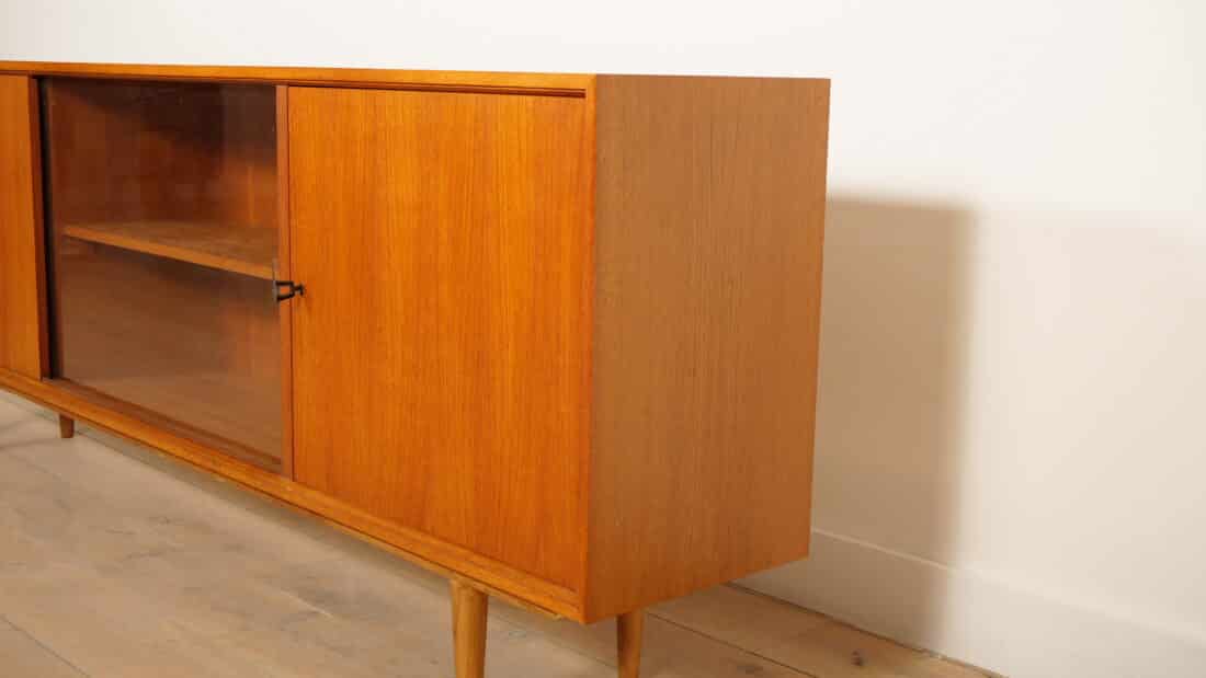 Vintage Dressoir Japandi Glazen Schuifdeur Tv Meubel 220 Cm
