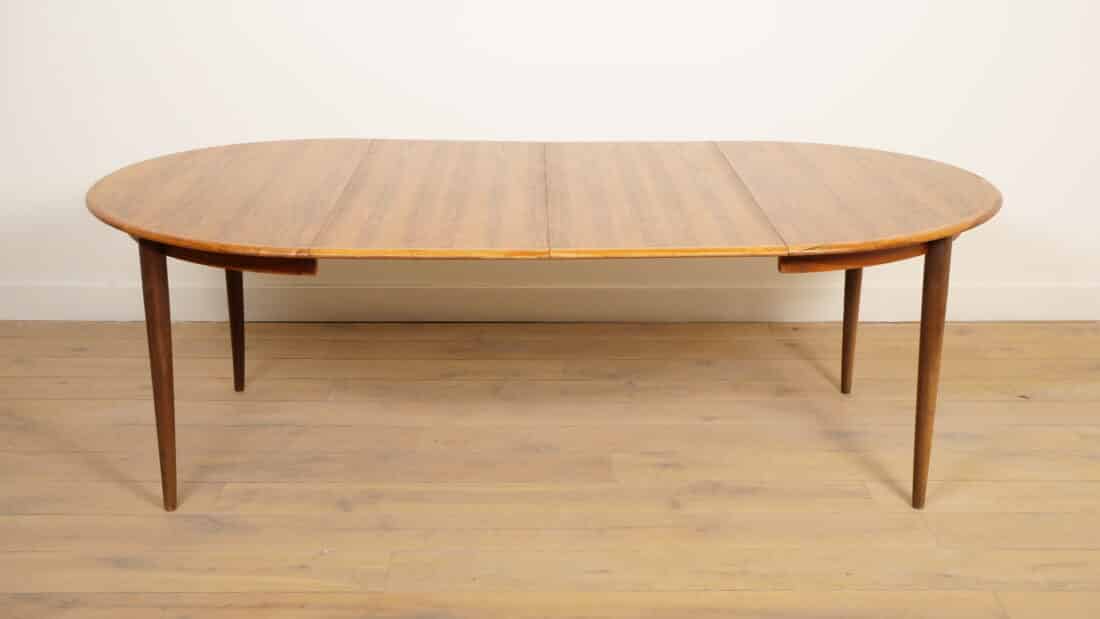Vintage Ronde Eettafel Palissander Uitschuifbaar