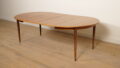 Vintage ronde eettafel | Palissander | Uitschuifbaar